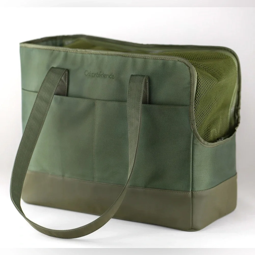 Oskar&Friends Sage Green Pet Tote Bag